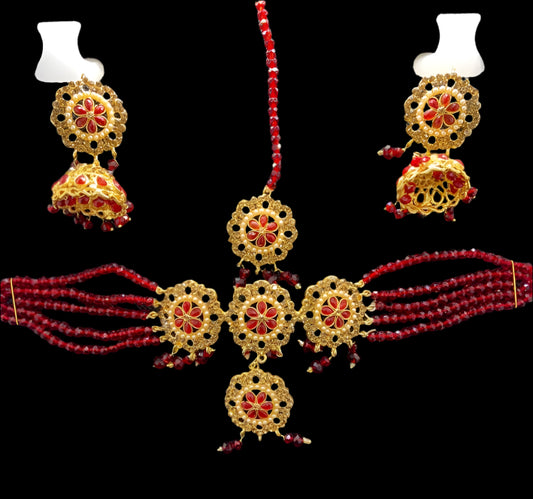 Wedding Jewelry Set for Girls and Women | Bridal Necklace & Earrings | Traditional Party Wear Jewelry