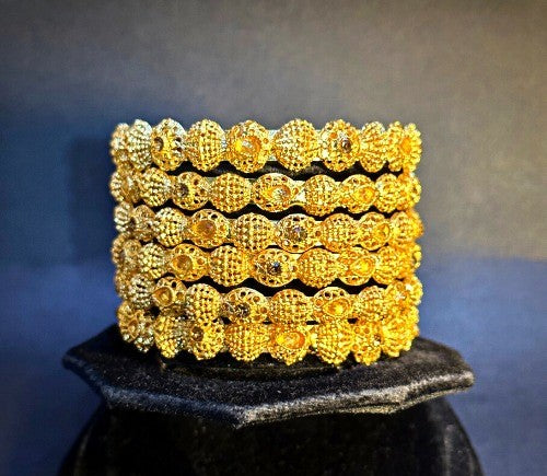 Premium Golden Bangle Set for Women & Girls – Elegant, High-Quality Bangles for Weddings & Daily Wear